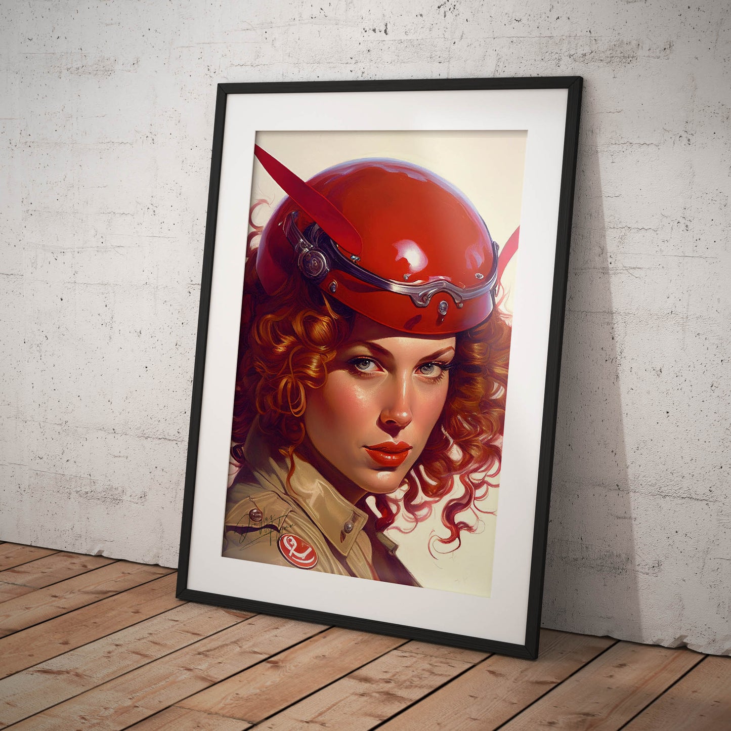 »You got permission to land« retro poster