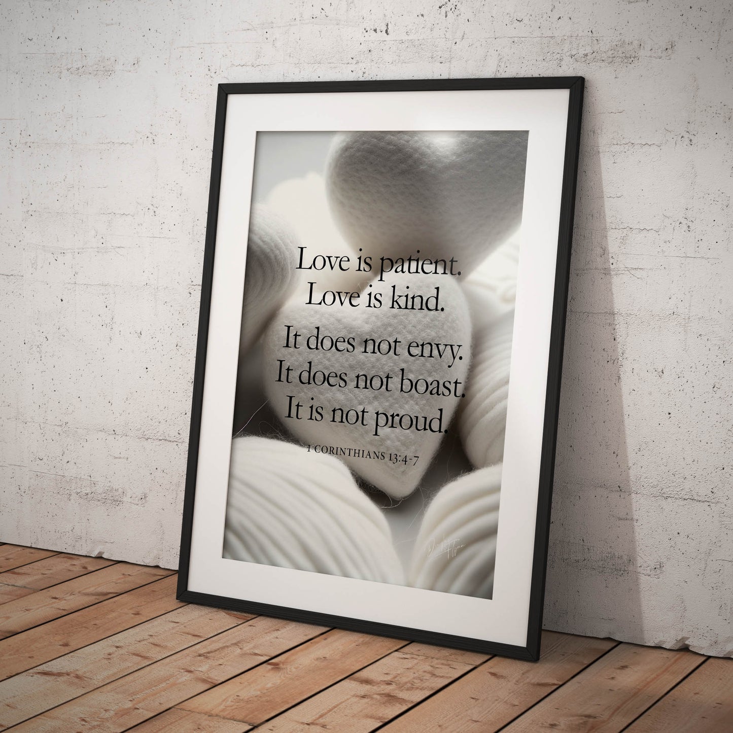 »Love Is Patient« retro poster