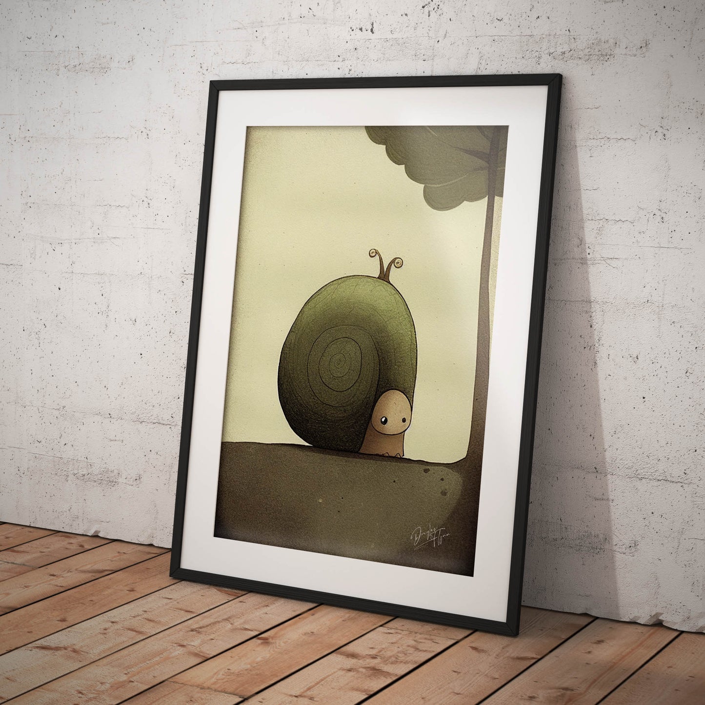 »Snail Pause And Woolgather« retro poster