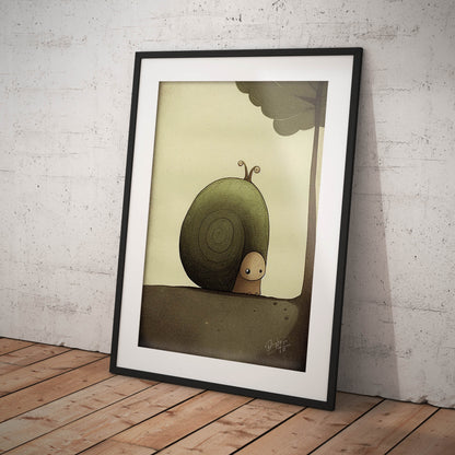 »Snail Pause And Woolgather« retro poster