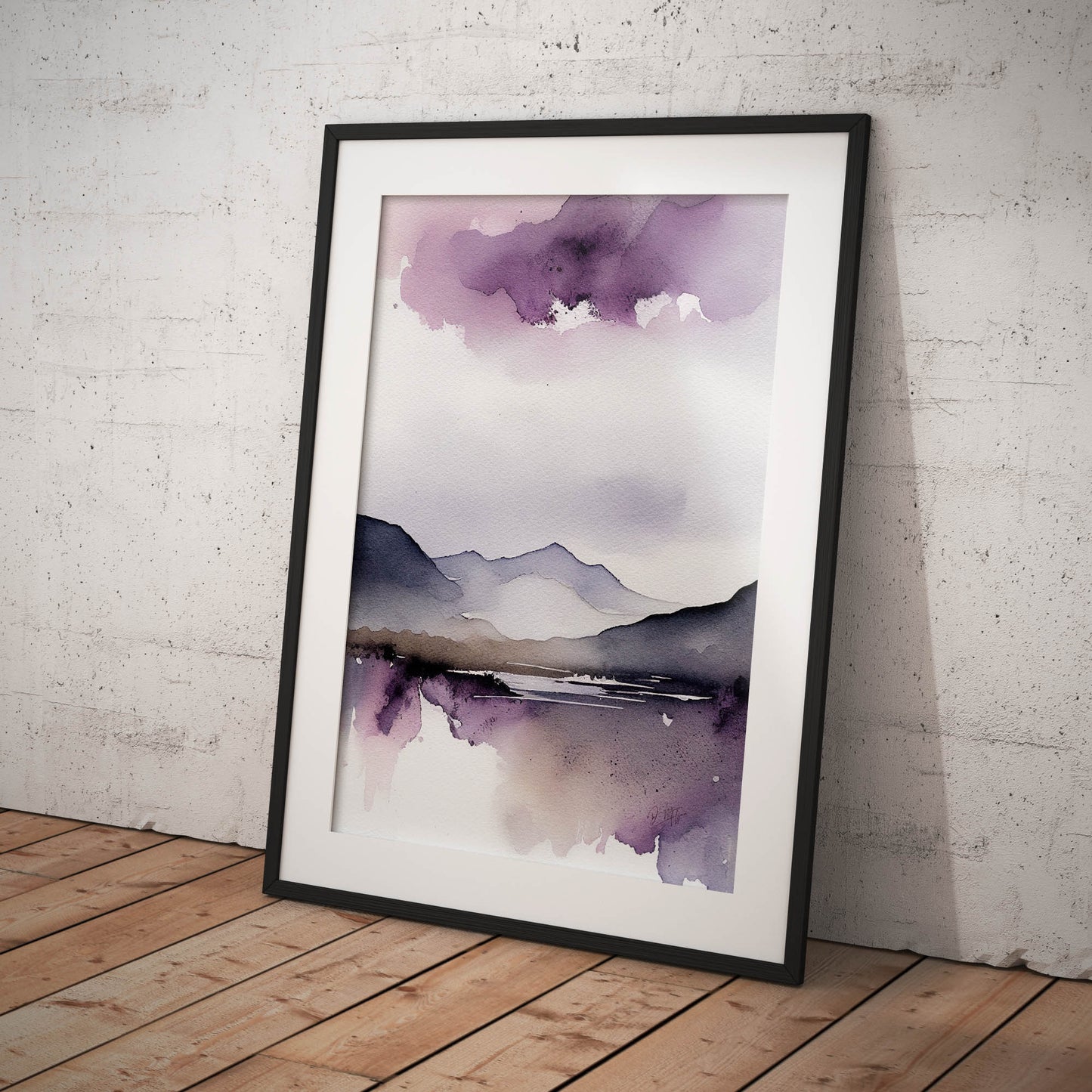 »Purple Mountains« retro poster
