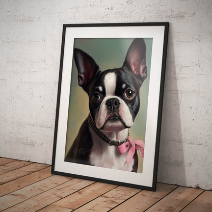 »Boston Terrier med rosett«