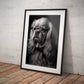 »Spectacled Spaniel« retro poster