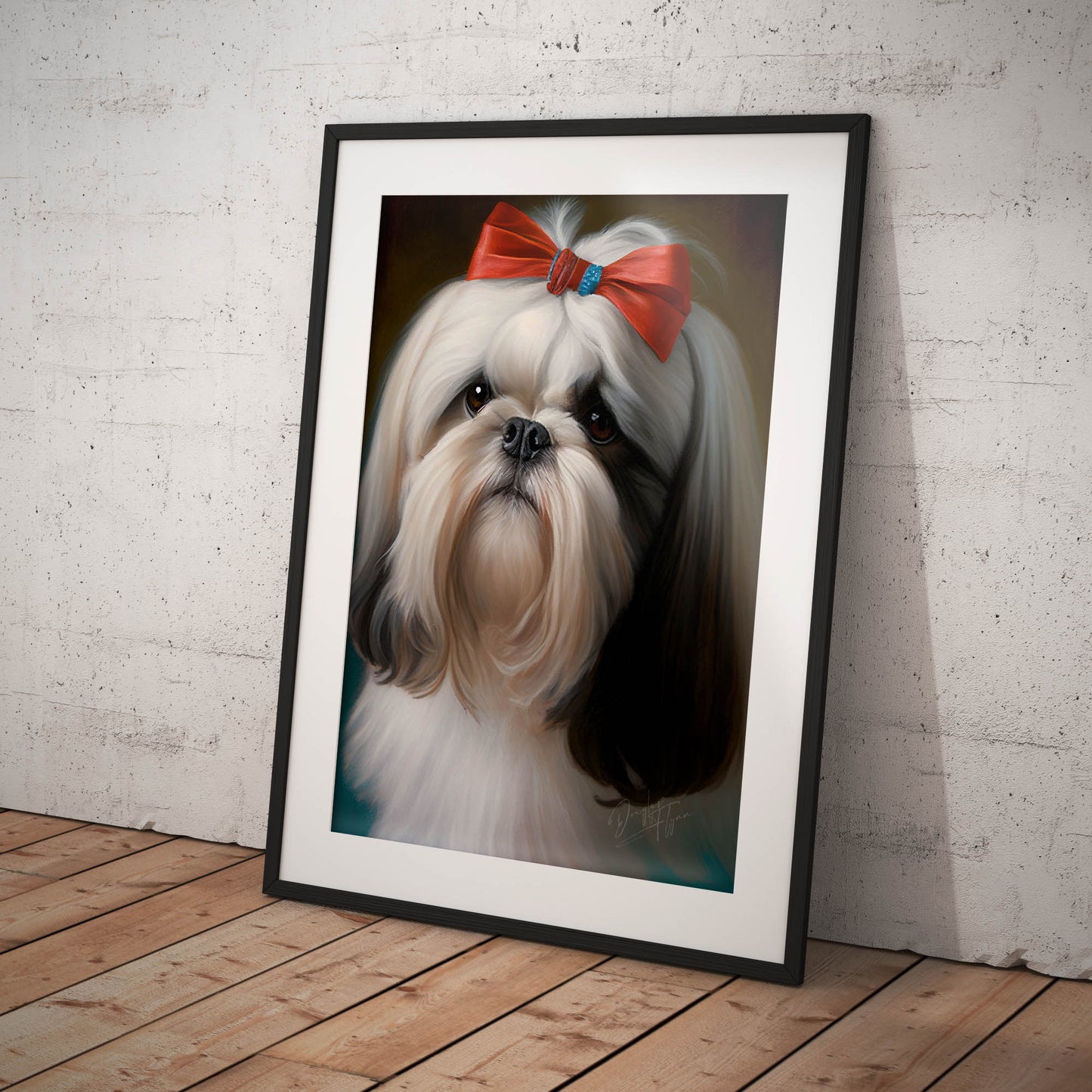 »Shih Tzu med rosett«