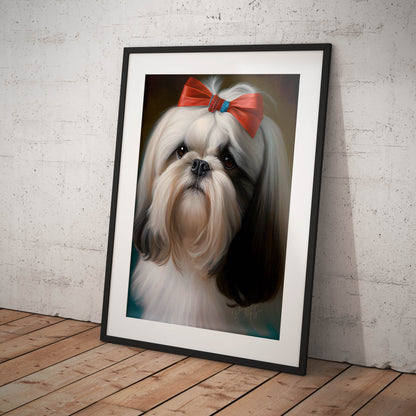 »Shih Tzu med rosett«