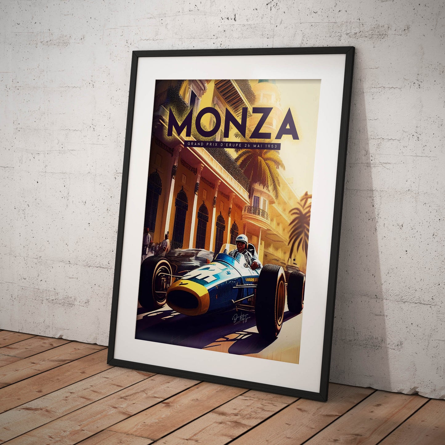 »Revved-Up Retro Racing« retro poster