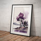 »Purple Serenity« retro poster
