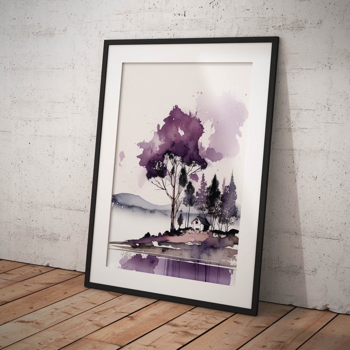 »Purple Serenity« retro poster