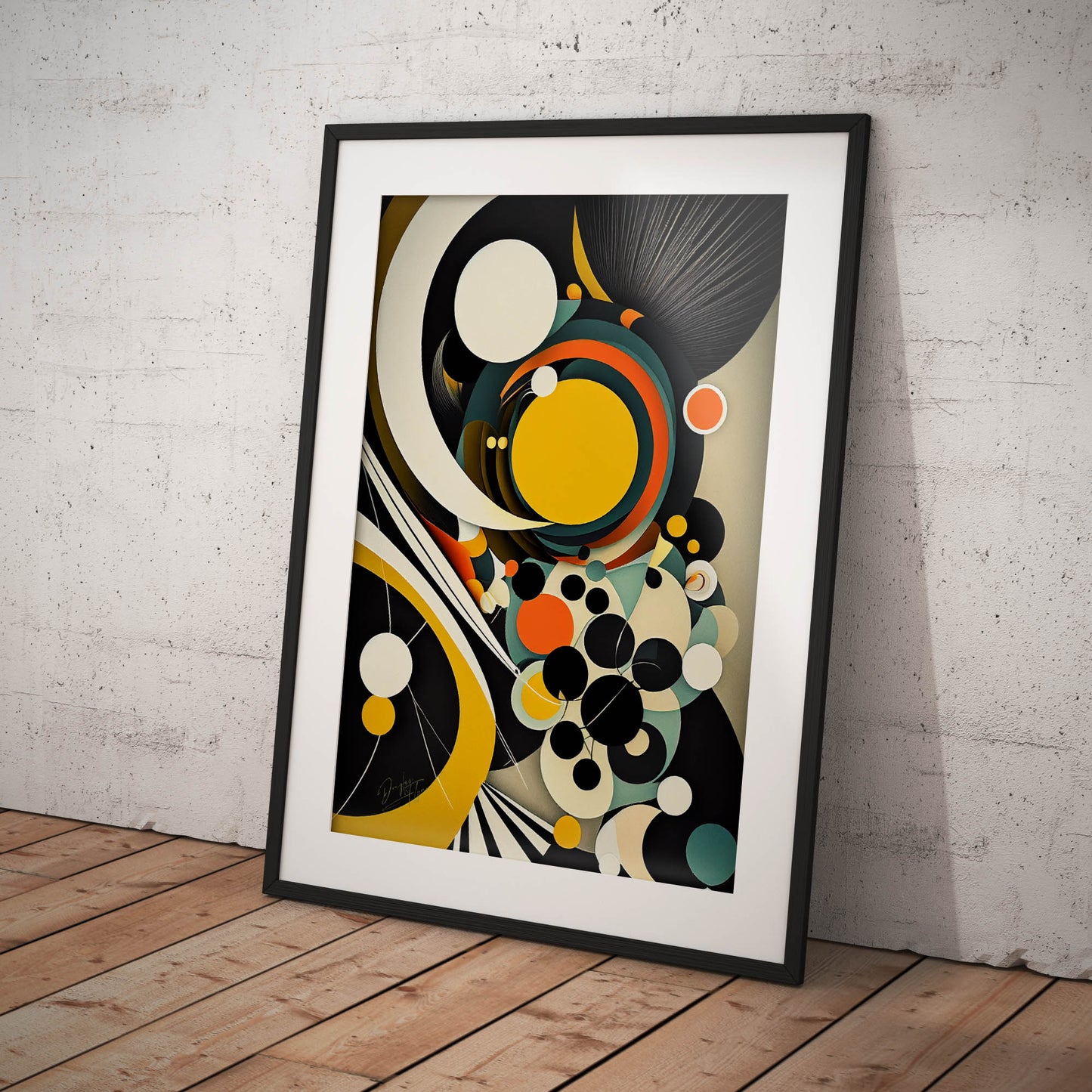 "Vibrant Chaos of Color and Form retro poster