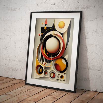 »Vibrant Forms in Motion« retro poster