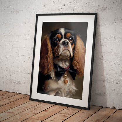 »Cavalier King Charles Spaniel med rosett«