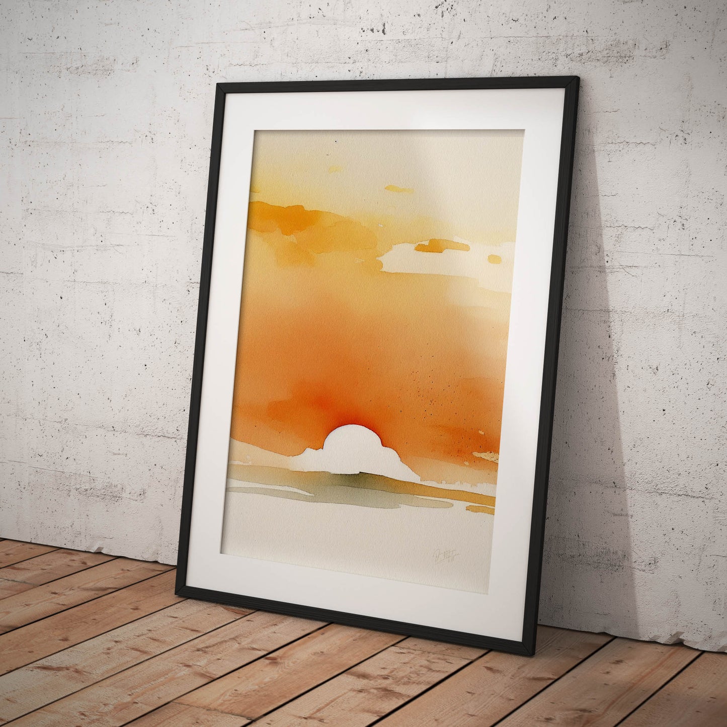 »Sunset Aquarel« retro poster