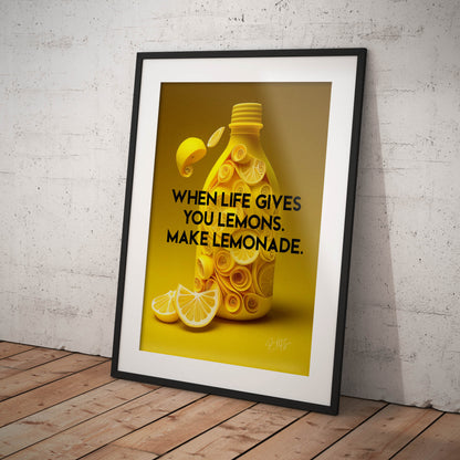 »When Life Gives You Lemons« retro poster