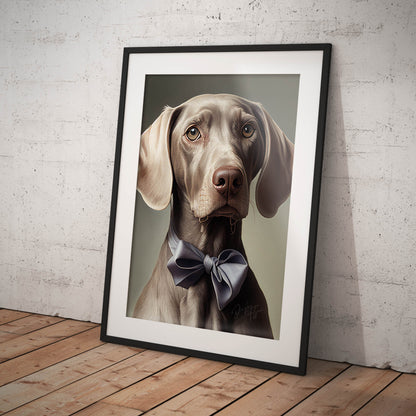 »Weimaraner med rosett«