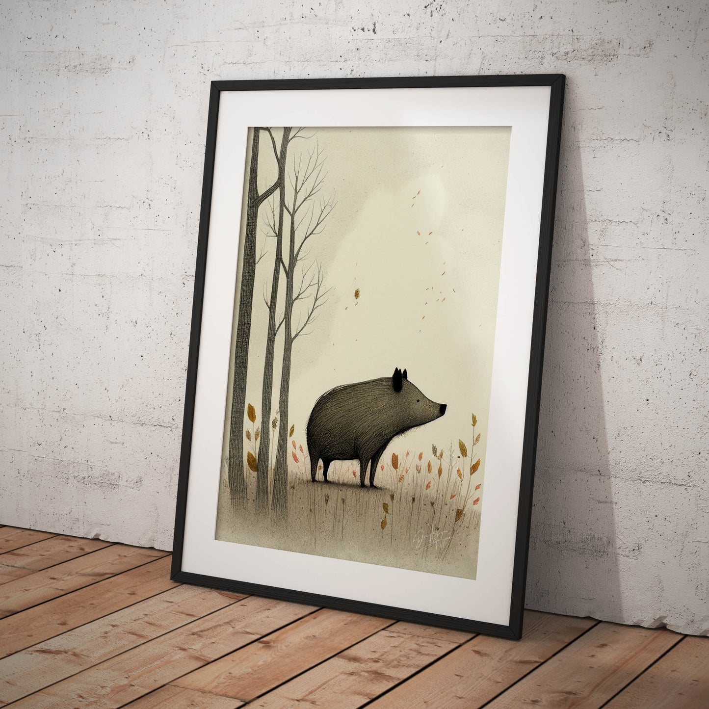 »Wild Boar Grunt And Ruminate« retro poster