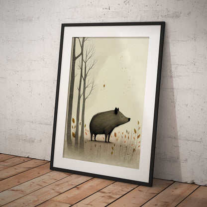 »Wild Boar Grunt And Ruminate« retro poster