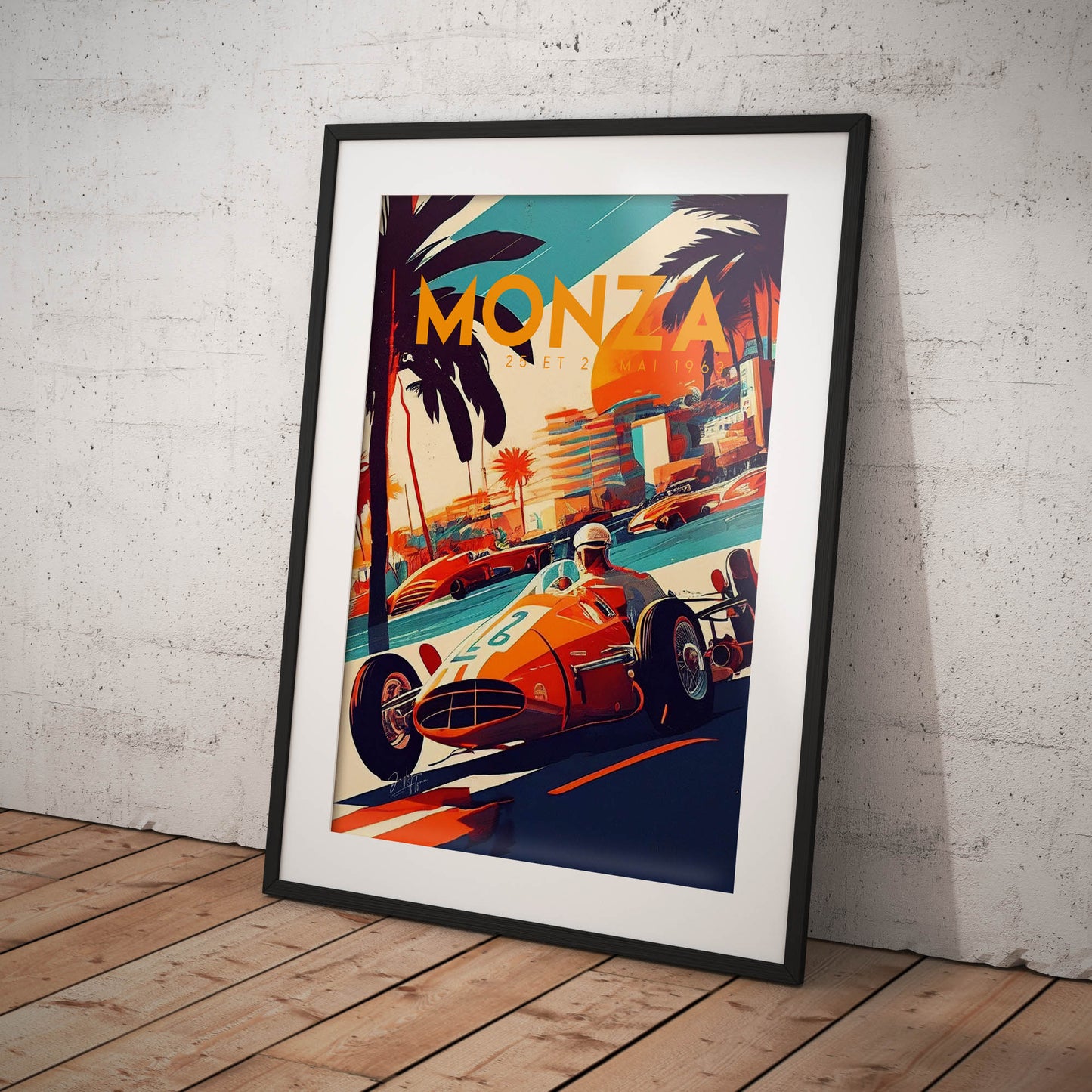 »Untold Stories of Racing« retro poster