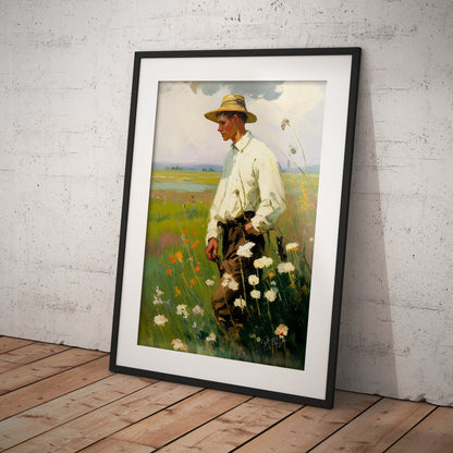 »Wiliam In The Field« retro poster