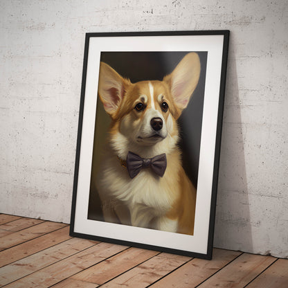 »Welsh Corgi med rosett«