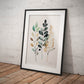»Watercolor Foliage Musings« retro poster