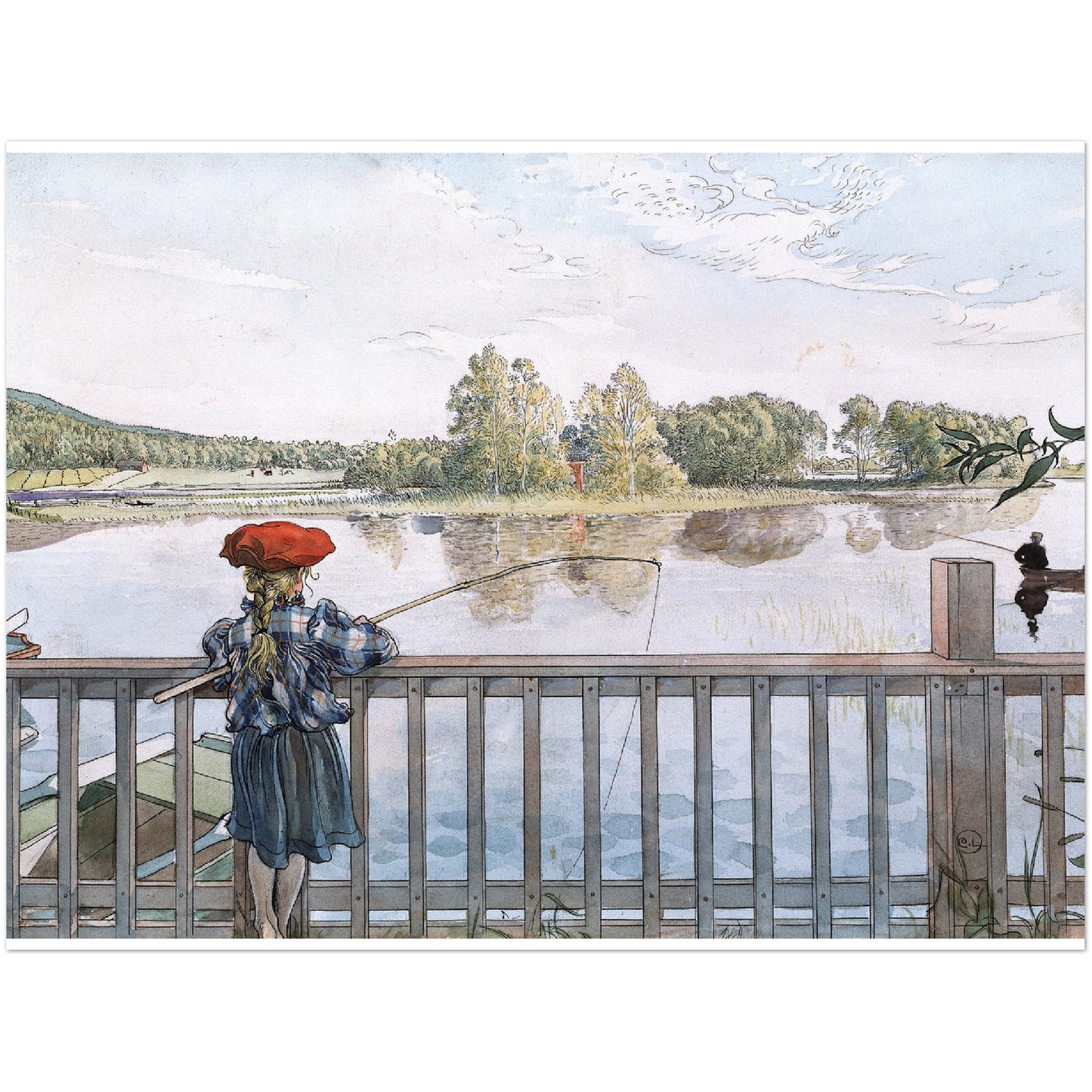 »Lisbeth metar« av Carl Larsson