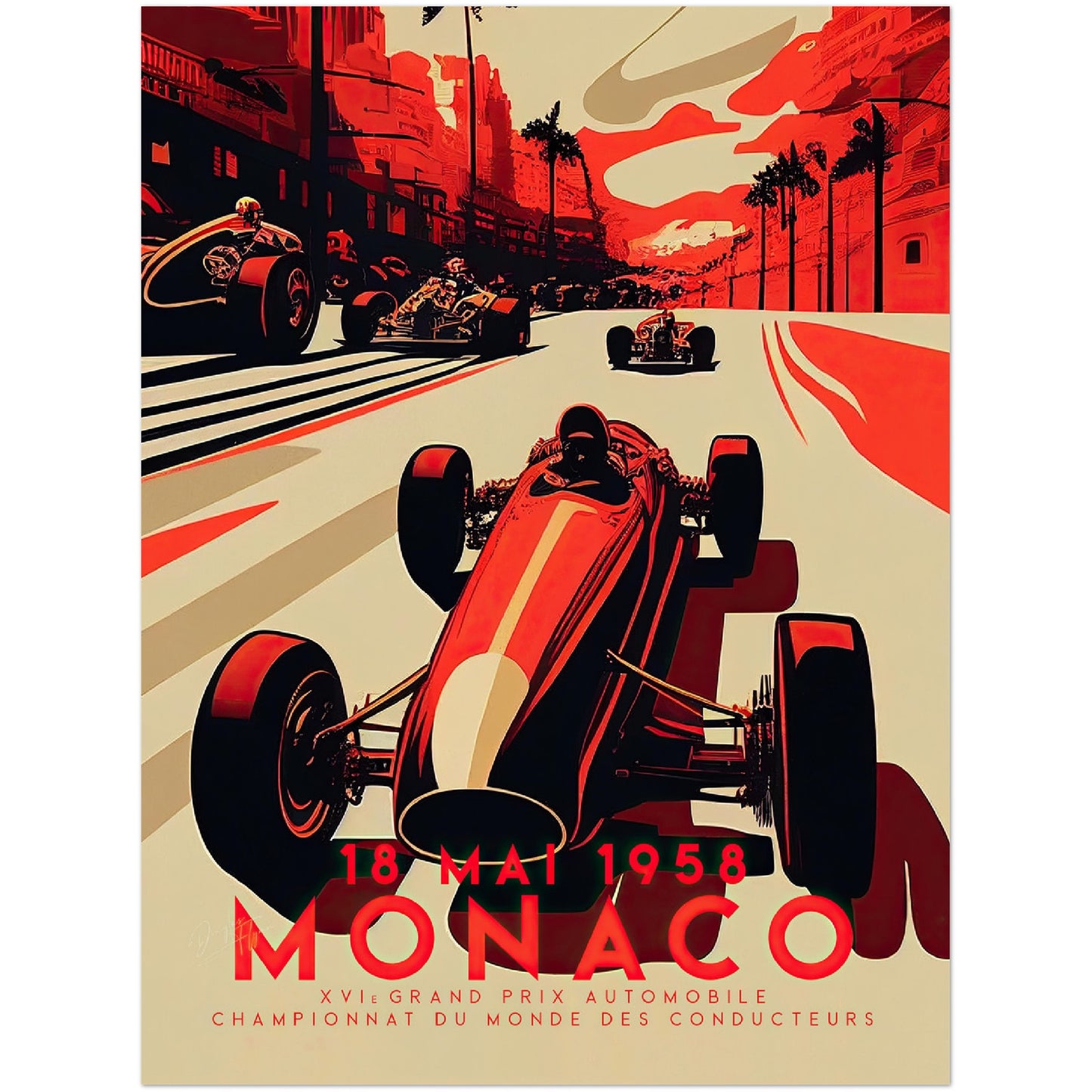 »Echoes of Engine Roars« retro poster