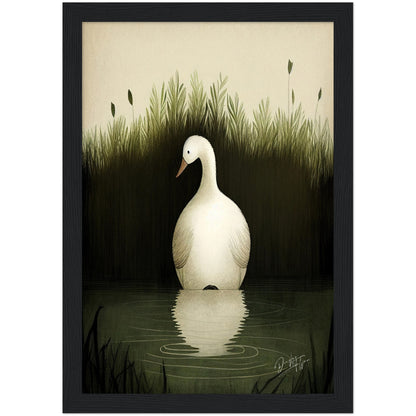 »Duck Listen And Reflect« retro poster