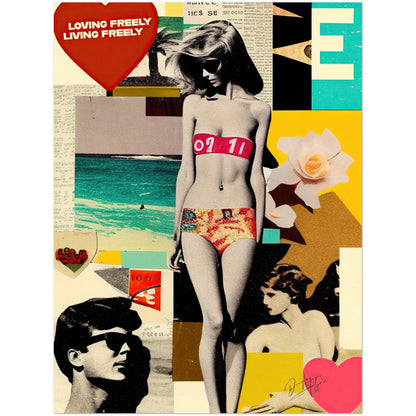 »Loving Freely, Living Freely«retro poster