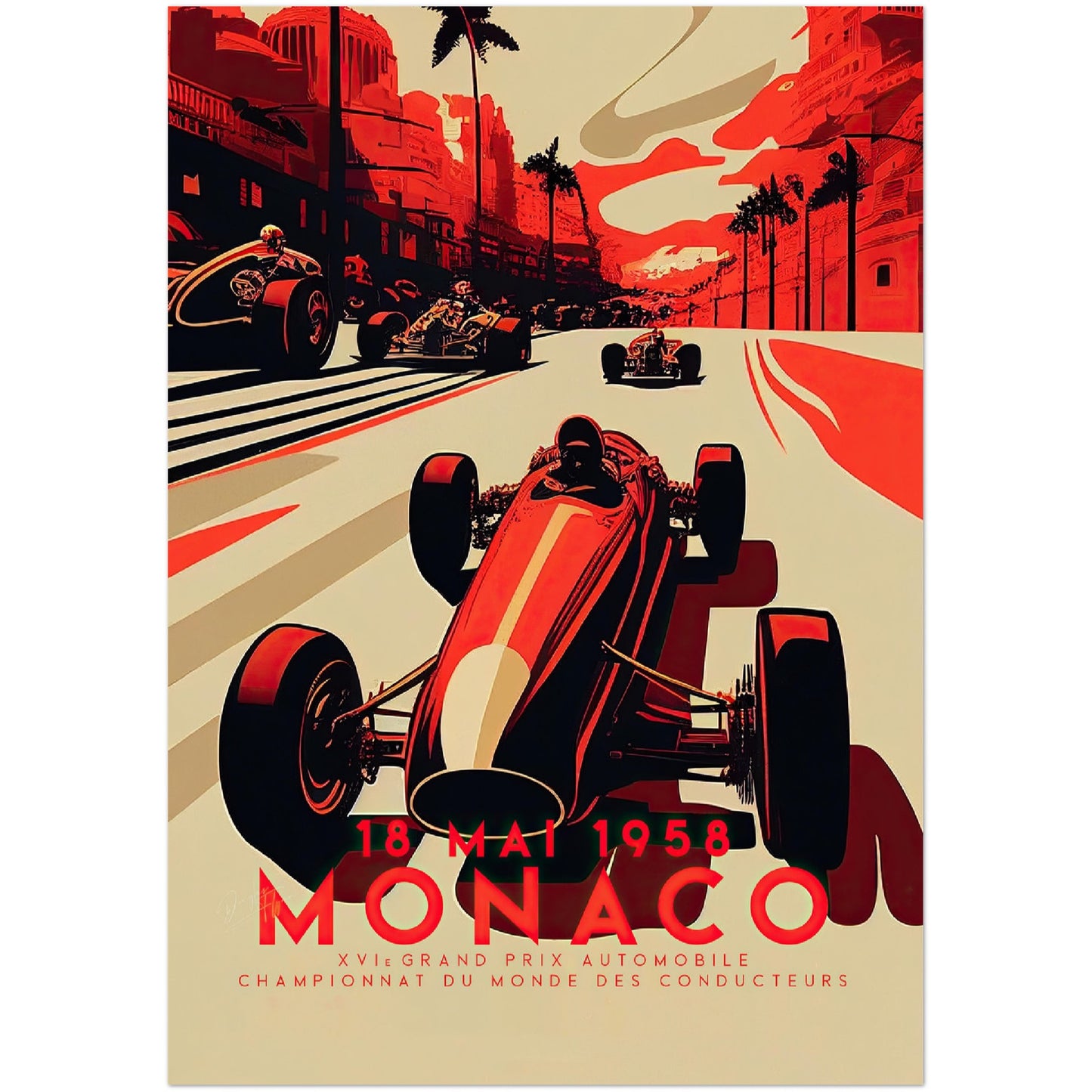 »Echoes of Engine Roars« retro poster