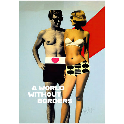 »A World Without Borders«retro poster