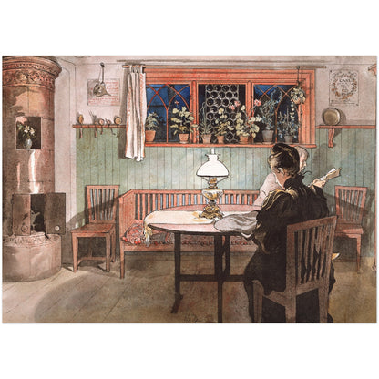 »När barnen lagt sig« av Carl Larsson