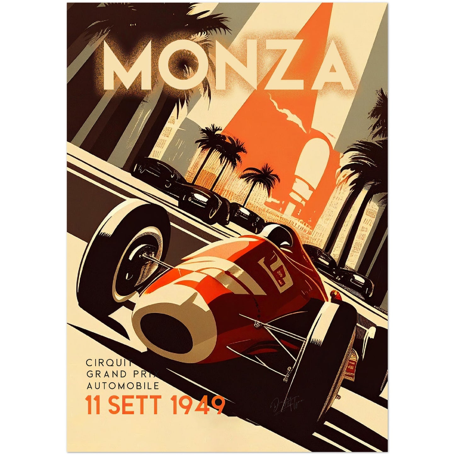 »Classics on the Track« retro poster