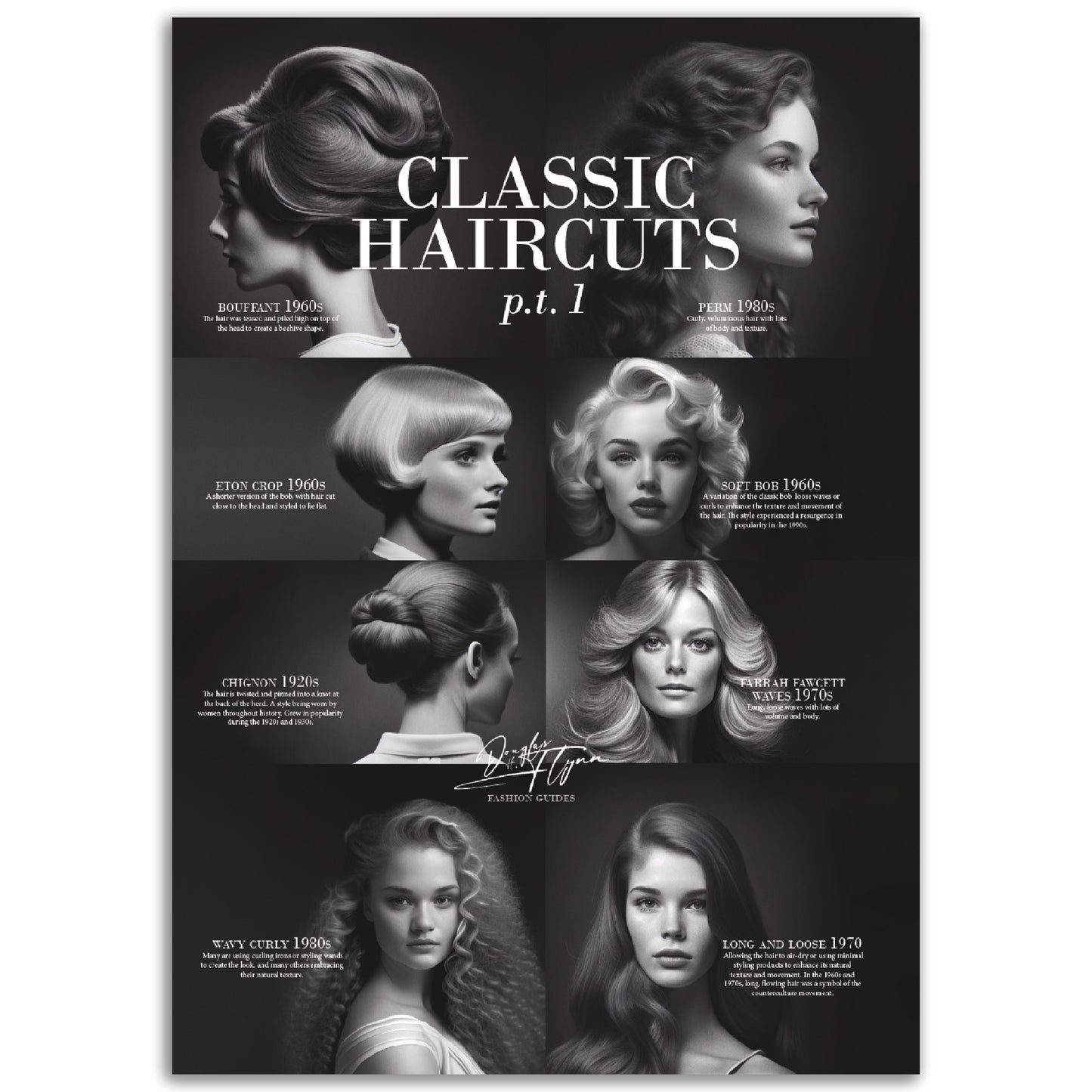 »Classic Haircuts, pt 1« retro poster