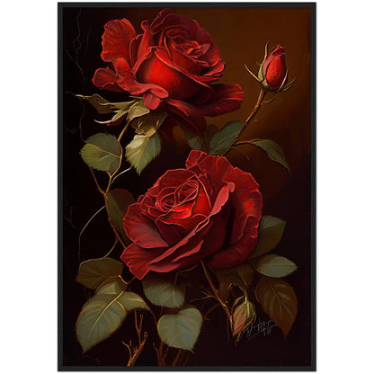 »Soft and Serene Flowers« retro poster