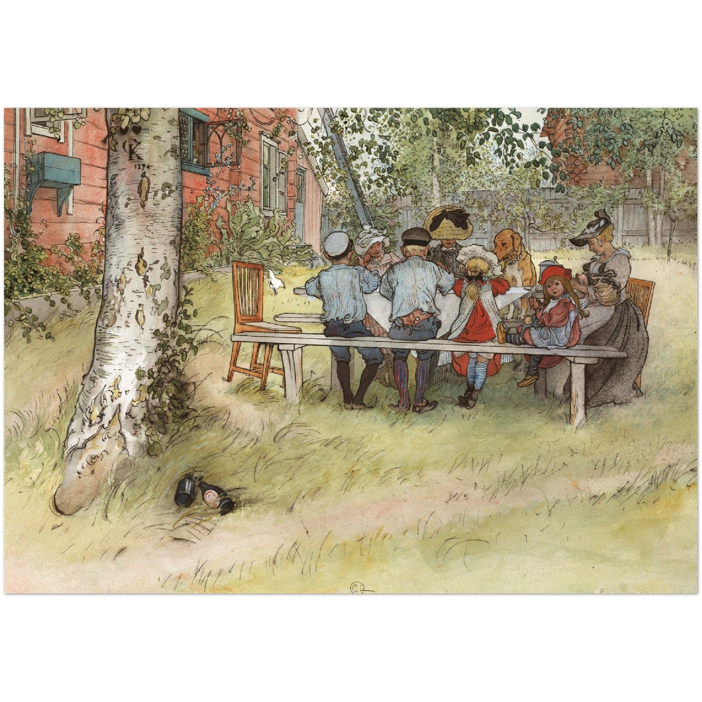 »Frukost under stora björken« av Carl Larsson
