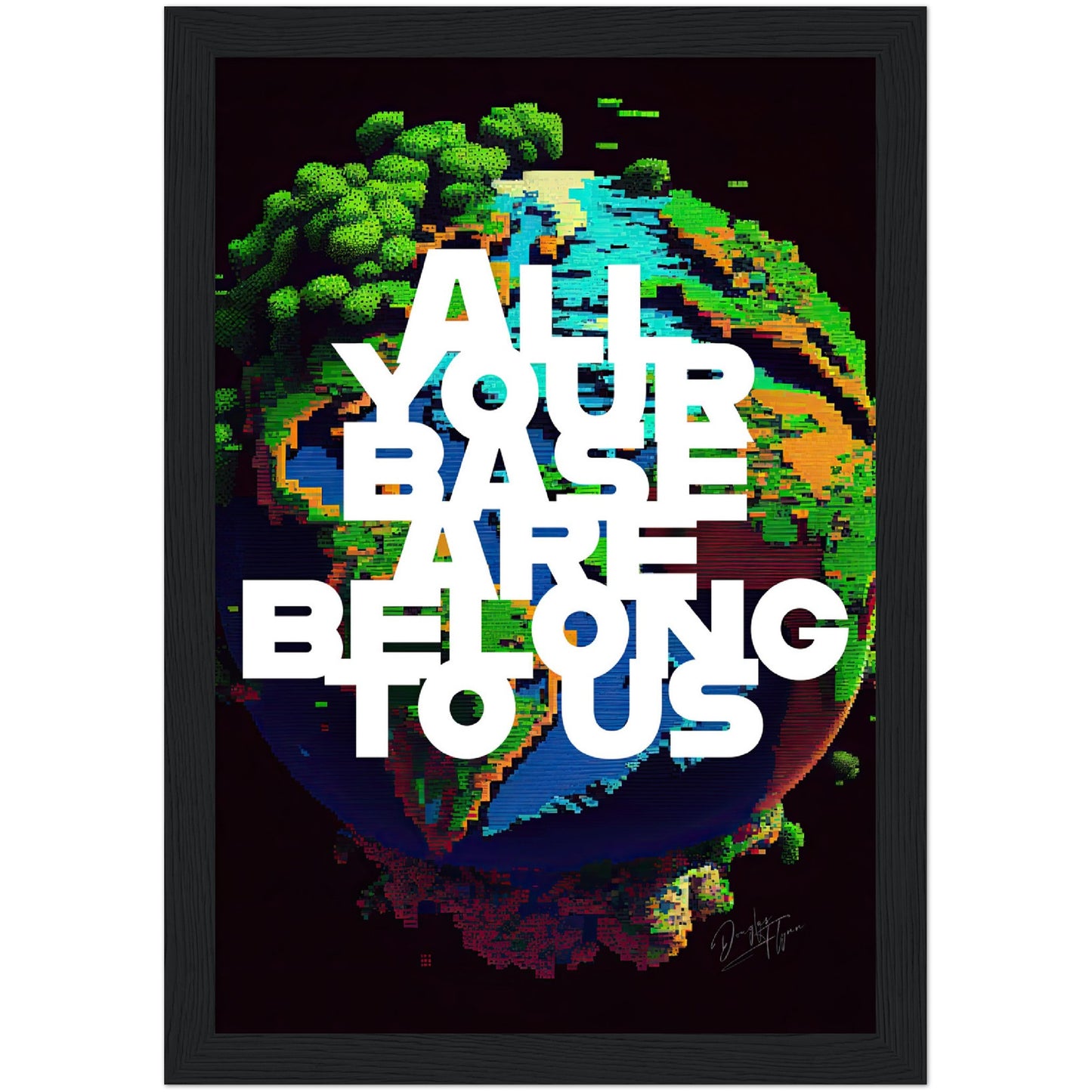 »All Your Base Are Belong To Us« retro poster