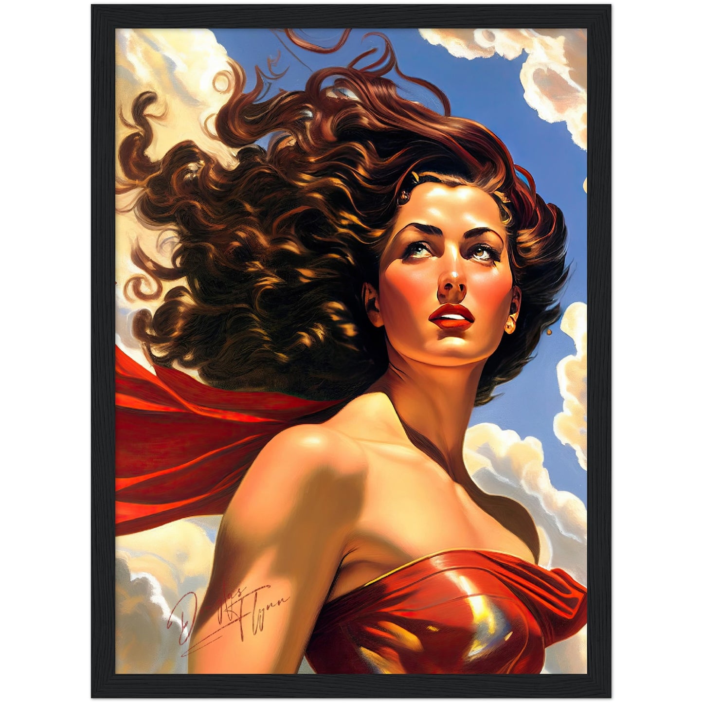 »The Lady In Red« retro poster