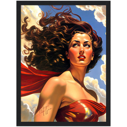 »The Lady In Red« retro poster