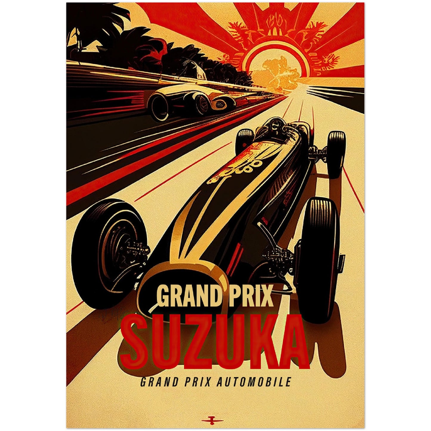 »Glory of Grand Prix Racing« retro poster