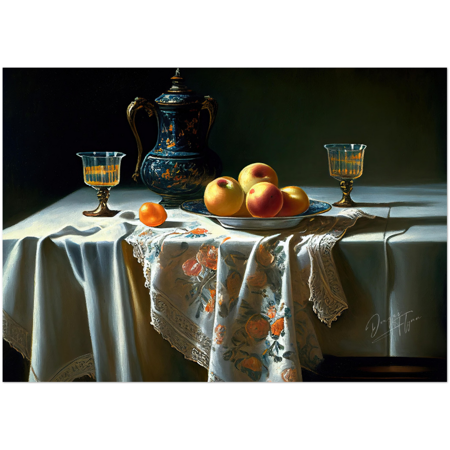 »Luxury at the table« retro poster