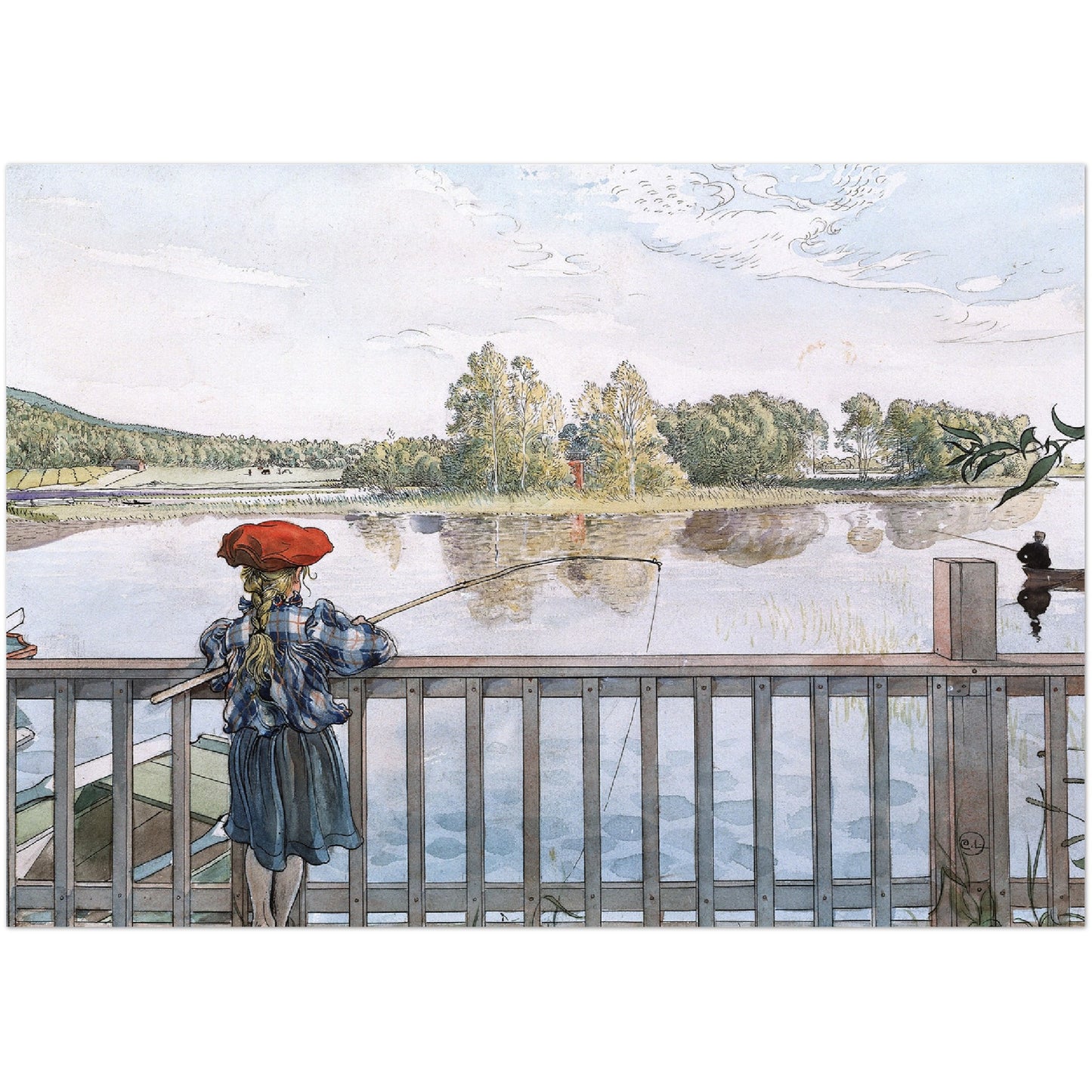 »Lisbeth metar« av Carl Larsson