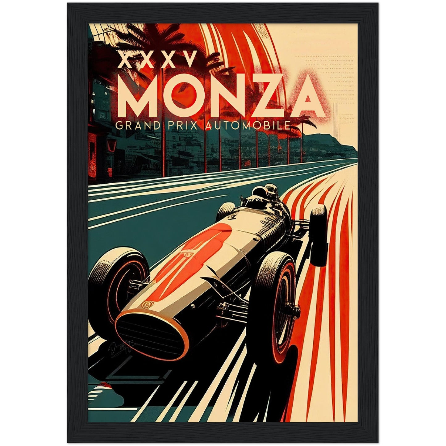 »Famous Four Wheels« retro poster