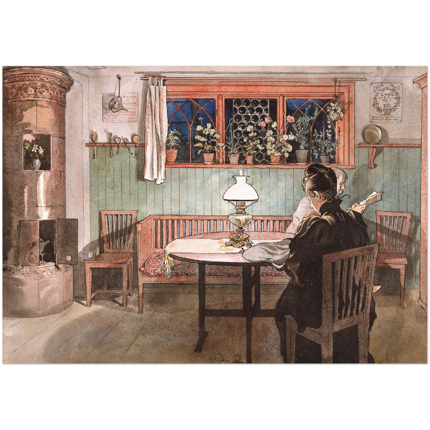 »När barnen lagt sig« av Carl Larsson