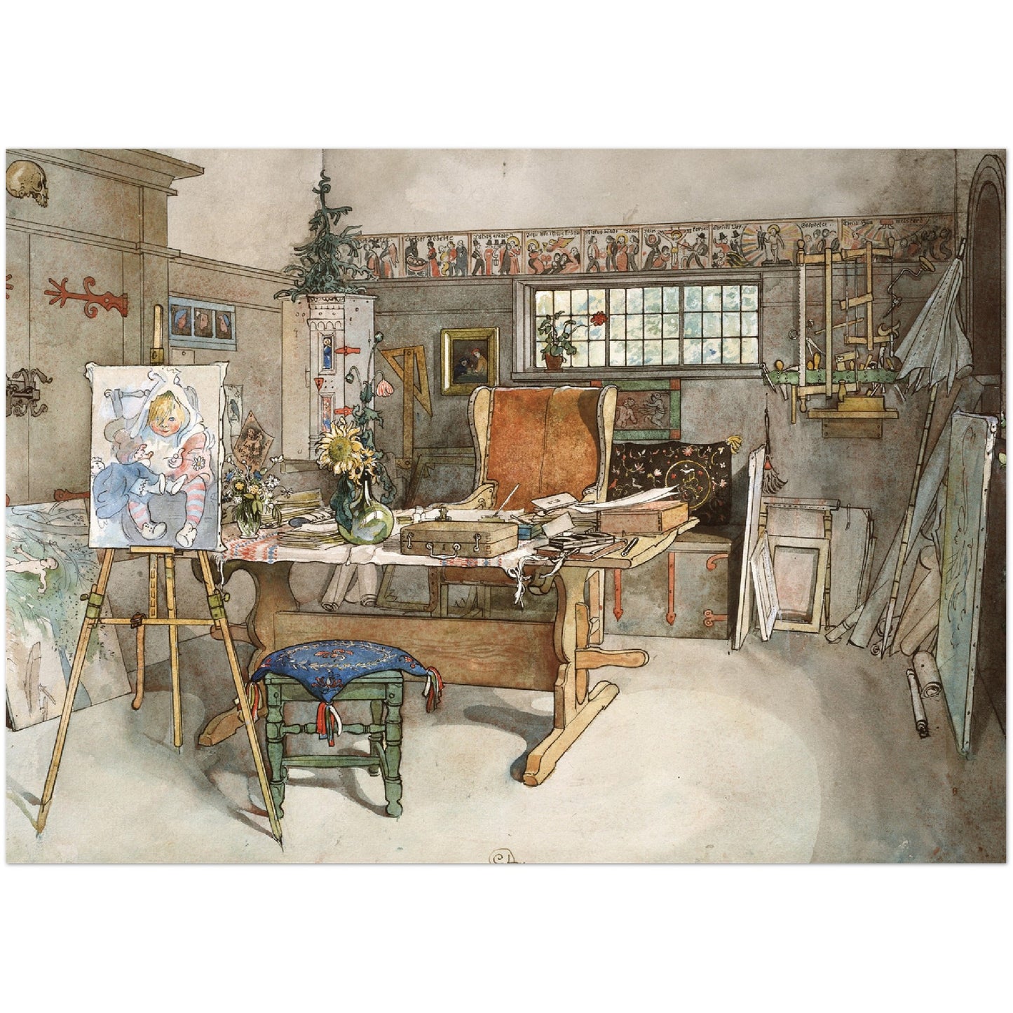 »Ateljén, andra hälften« av Carl Larsson