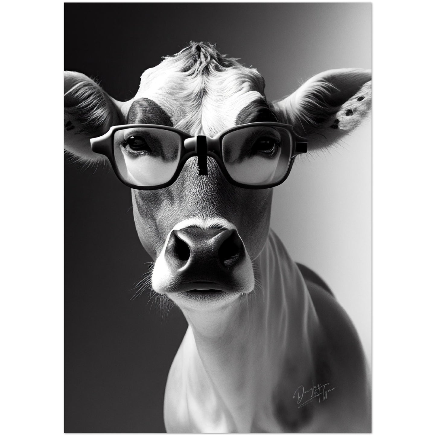 »Brainy Baby Cow« retro poster