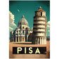 »Pisa, travel poster« retro poster