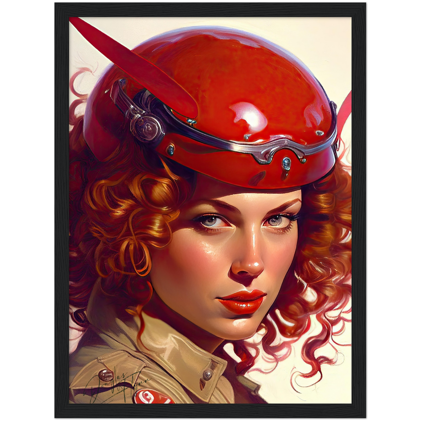 »You got permission to land« retro poster
