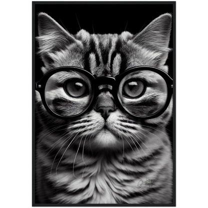 »Purrfect Thinker« retro poster