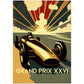 »Journey Through Racing History« retro poster