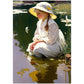 »Lily's and reflection« retro poster